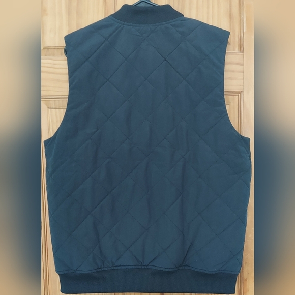 The North Face Navy And White Fleece Lined Quilted Vest Men's Size Small NWT - Picture 8 of 8